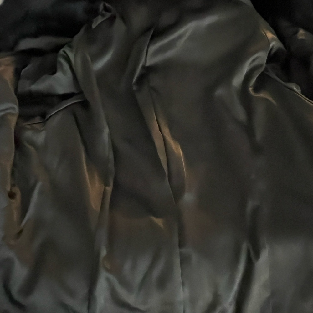 Black fur swing coat jacket size L - Picture 12 of 13